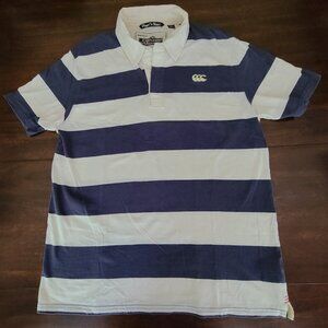 Canterbury of New Zealand Rugby Short Sleeve Striped Shirt Sz XL